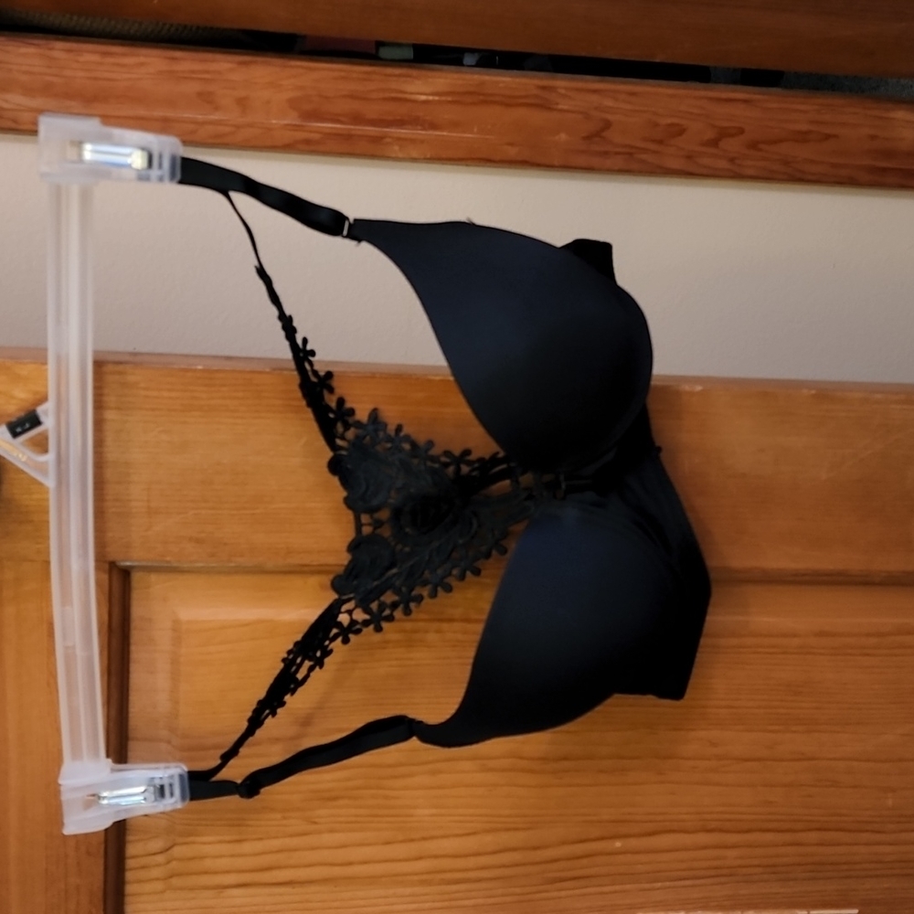 Lace back push-up bra